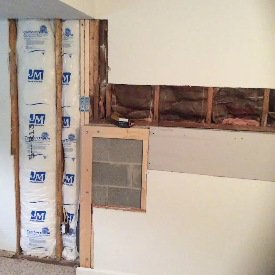 Wall insulation replacement during Odor Removal & Deodorization in North Miami